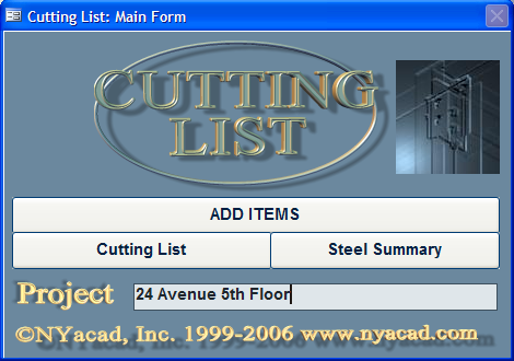 Screenshot for Cutting List 01