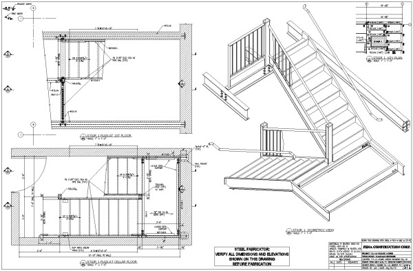 Steel Stair Details Drawings